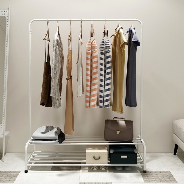 Clothing Garment Rack with Shelves Bed Bath Beyond 34357198