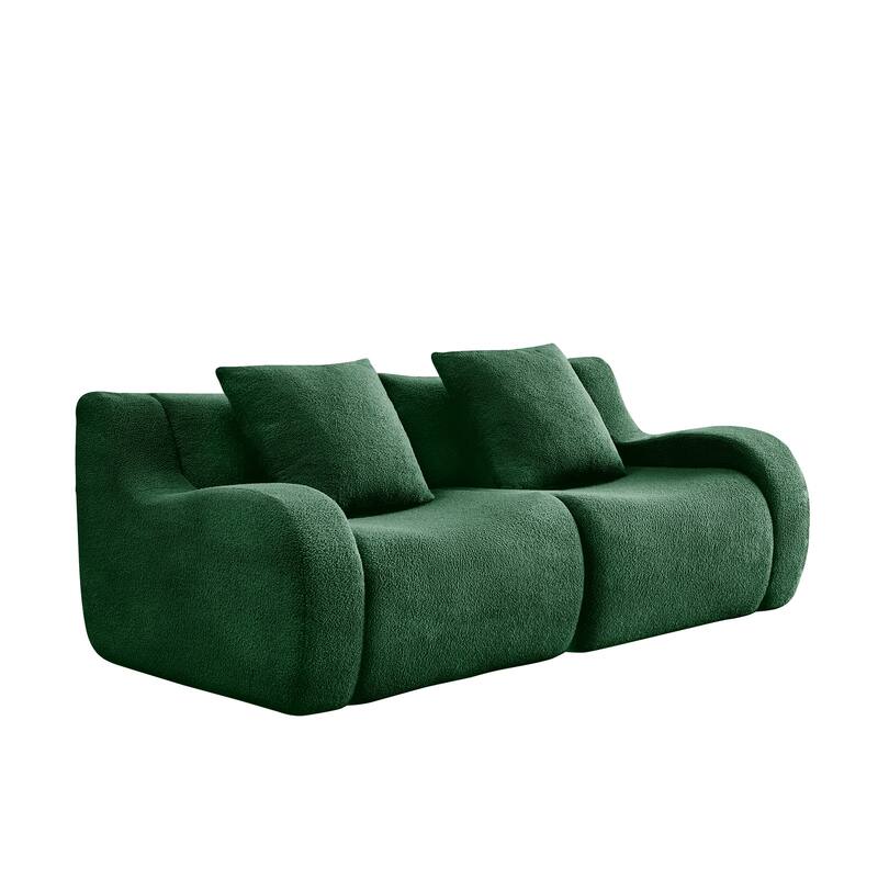 GDF Studio - Fairford 2-Seat Modular Sofa With Curved Armrests & Non-Slip Base
