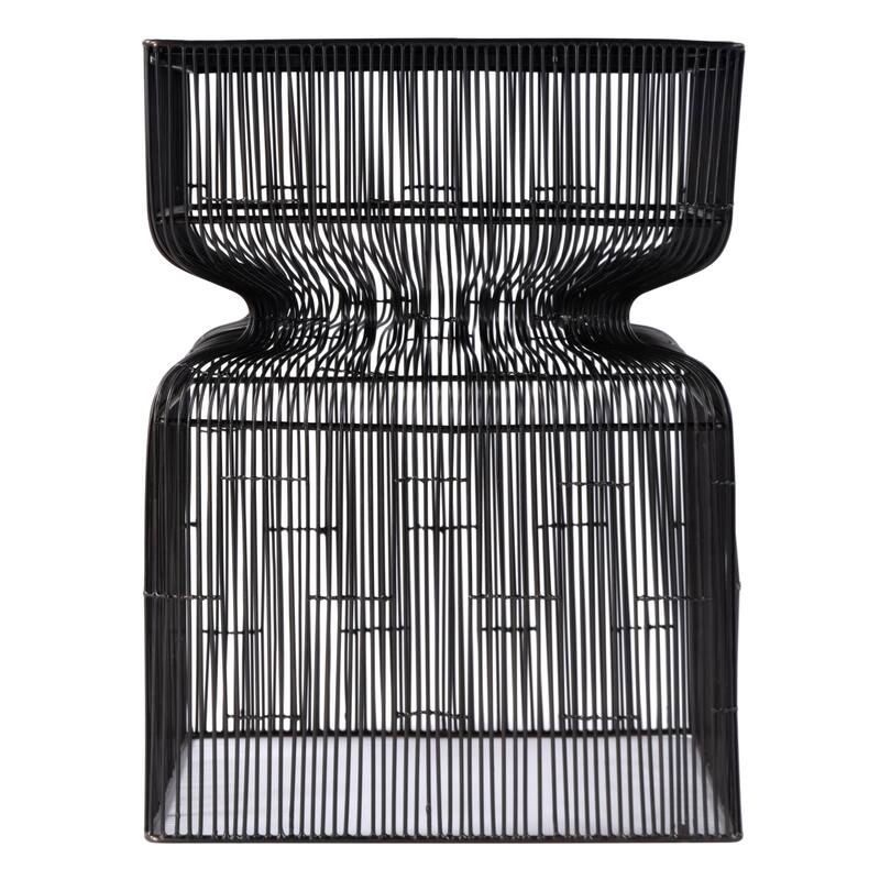Ivar 14 in. W Square Stainless Steel Modern End Table