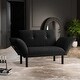 preview thumbnail 9 of 17, Modern Extra-wide Metal-legged Cushioned Splayed Loveseat