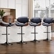 preview thumbnail 38 of 78, Bar Stools Adjustable Height Swivel Faux Leather Armless Barstools
