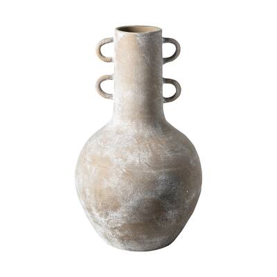 Sherry Rustic Brown Ceramic Vase (19")