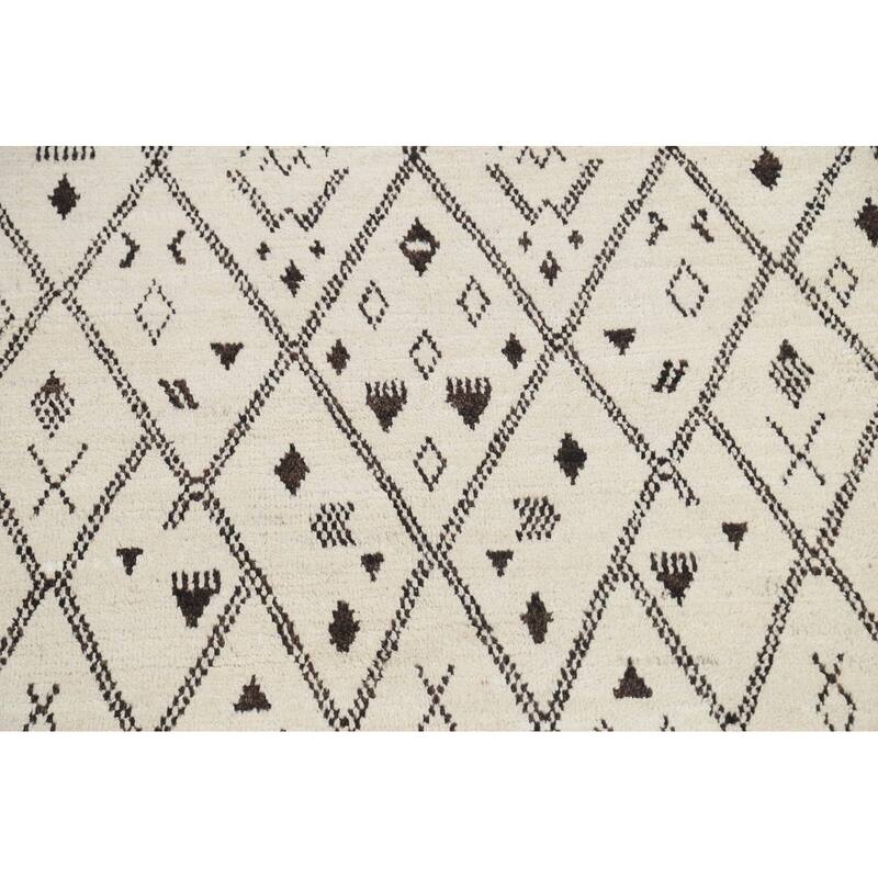 Tribal Vegetable Dye Moroccan Berber Oriental Wool Area Rug Handmade - 5'7" x 9'0"