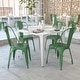 preview thumbnail 141 of 164, Metal Indoor/ Outdoor Stackable Bistro Chair (Set of 4) Green