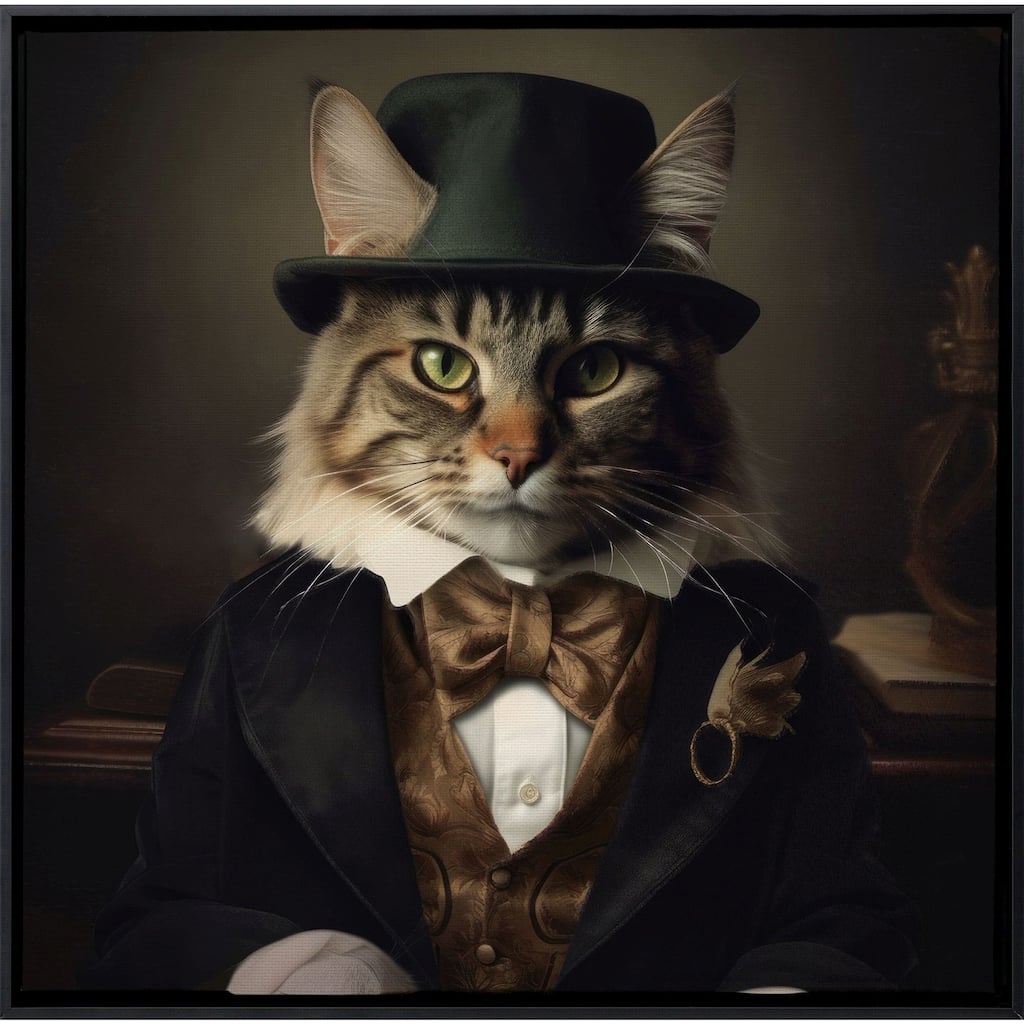 Charming Cat Giclee on Canvas No Glass
