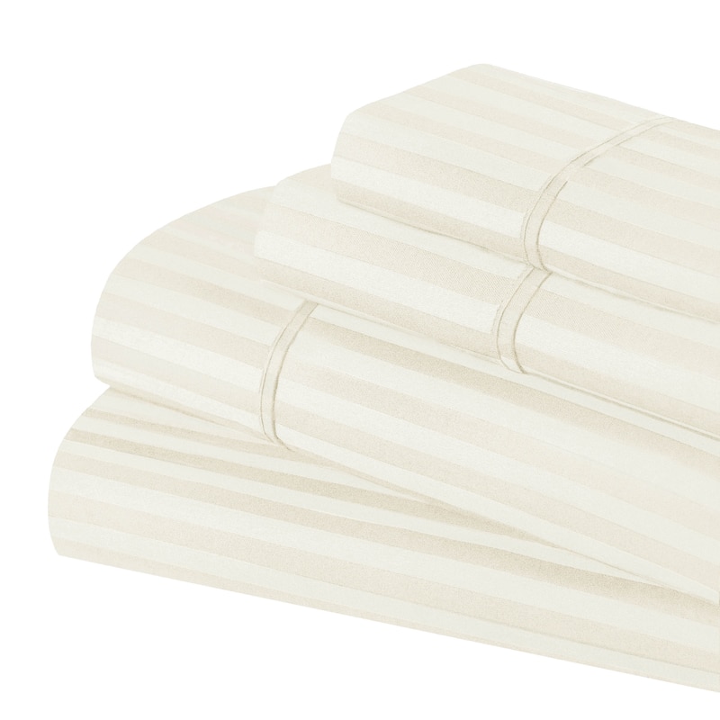 Superior Egyptian Cotton 600TC Striped Deep Pocket Sheet Set
