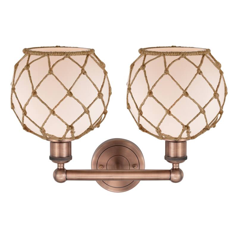 Innovations Lighting Endless Possibilities Edison - Farmhouse Rope - 2 Light 17" Bath Vanity Light