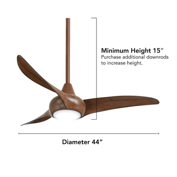 Minka Aire Light Wave 3 Blade 44 Inch Ceiling Fan With LED Light Kit