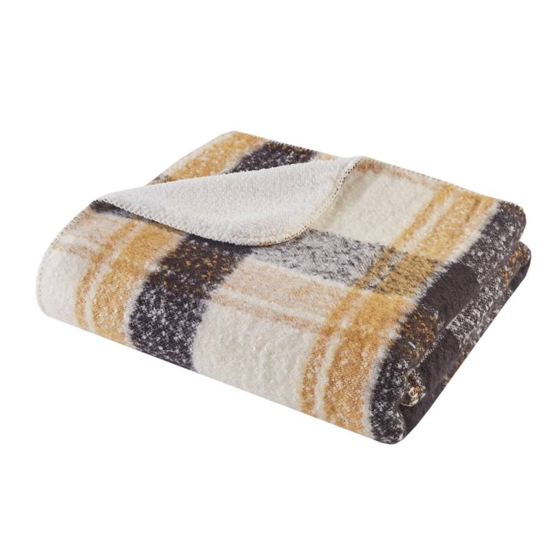 Woolrich Bloomington Fake Wool to Sherpa Throw 50x60"