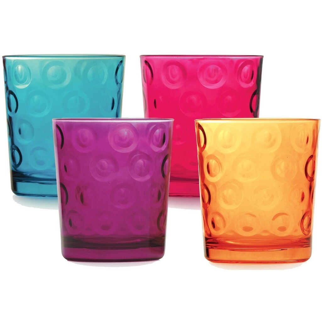 Shop Circleware Circle 4 Piece Multi Colored Dof Glass Set 13