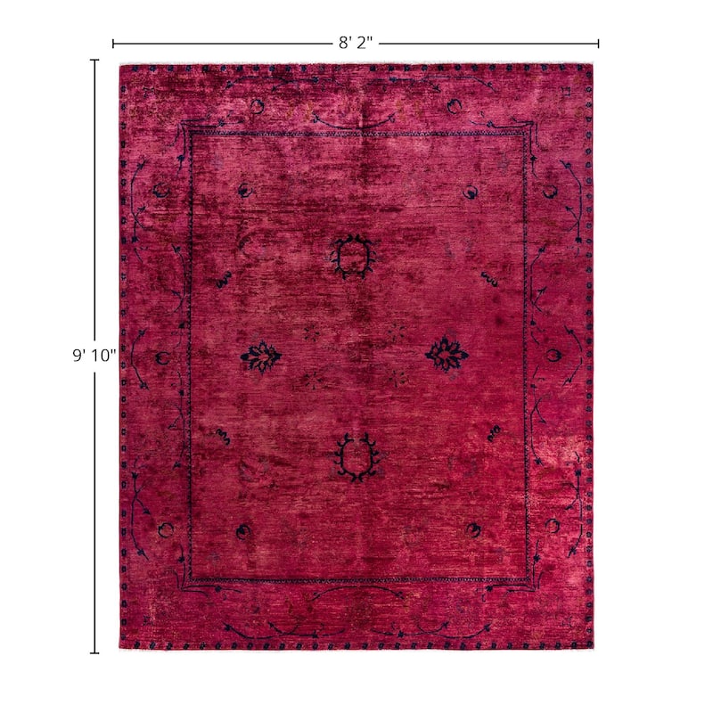 Vibrance One-of-a-Kind Hand-Knotted Area Rug - Pink, 8' 2" x 9' 10" - 8' 2" x 9' 10"