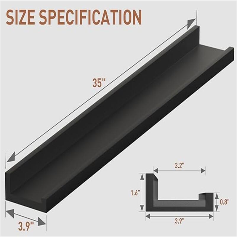Floating Shelves Wall Mounted Set of 2 - 3.9"D x 35"W x 1.6"H