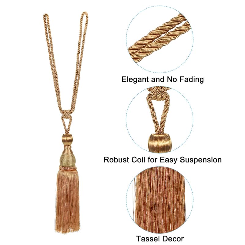2 Pack Elegant Handmade Curtain Tiebacks Home Office Decorative