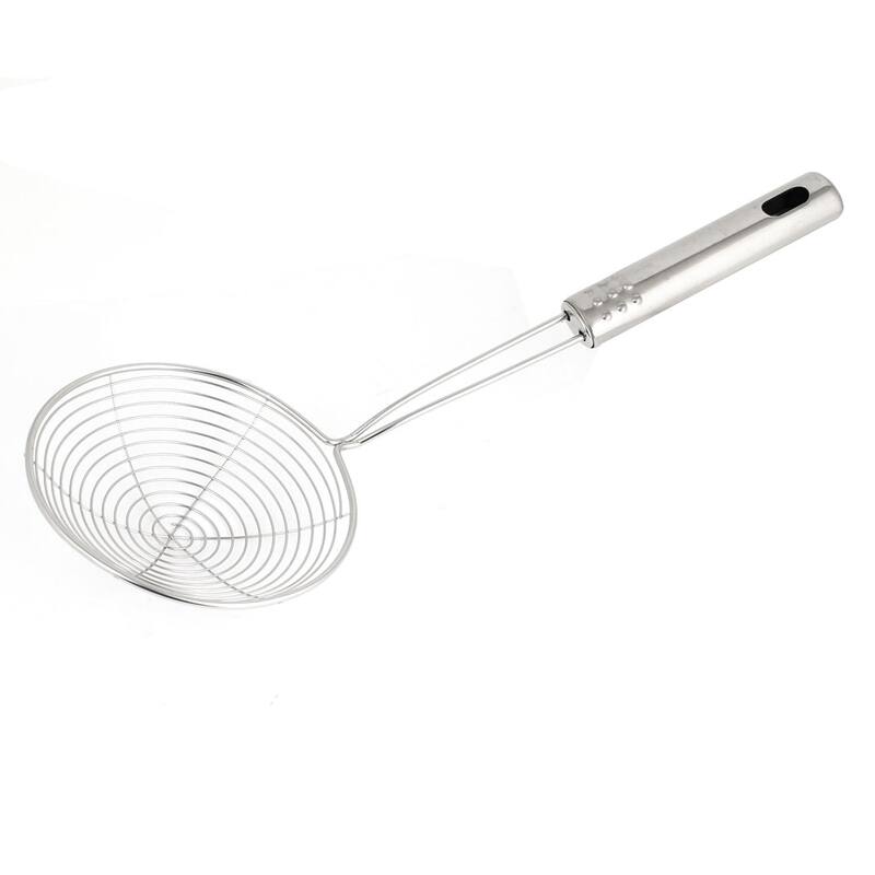 Kitchen Cookware 4.3" Diameter Net Colander Mesh Ladle 12.2" Long
