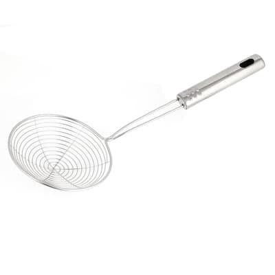 Kitchen Cookware 4.3" Diameter Net Colander Mesh Ladle 12.2" Long