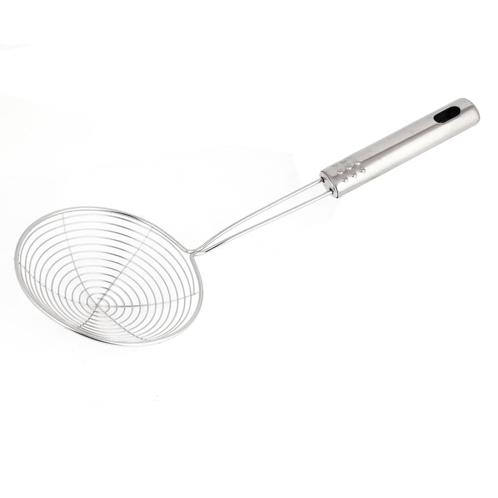Kitchen Cookware 4.3" Diameter Net Colander Mesh Ladle 12.2" Long