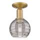 Option Brushed Brass / Light Smoke Deco Swirl Shade