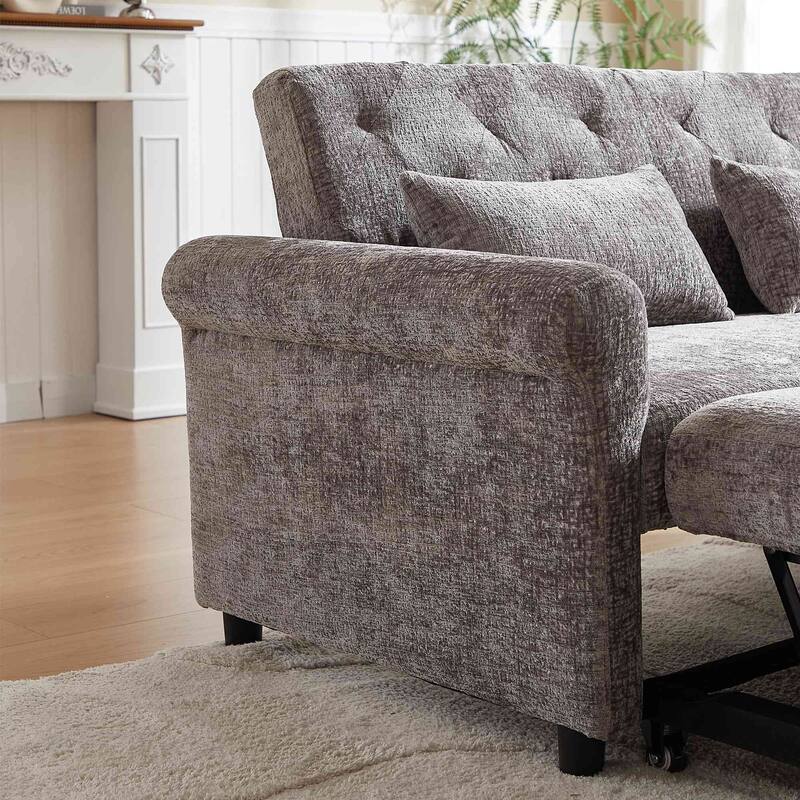 58.27 "cushioned sofa bed with adjustable backrest