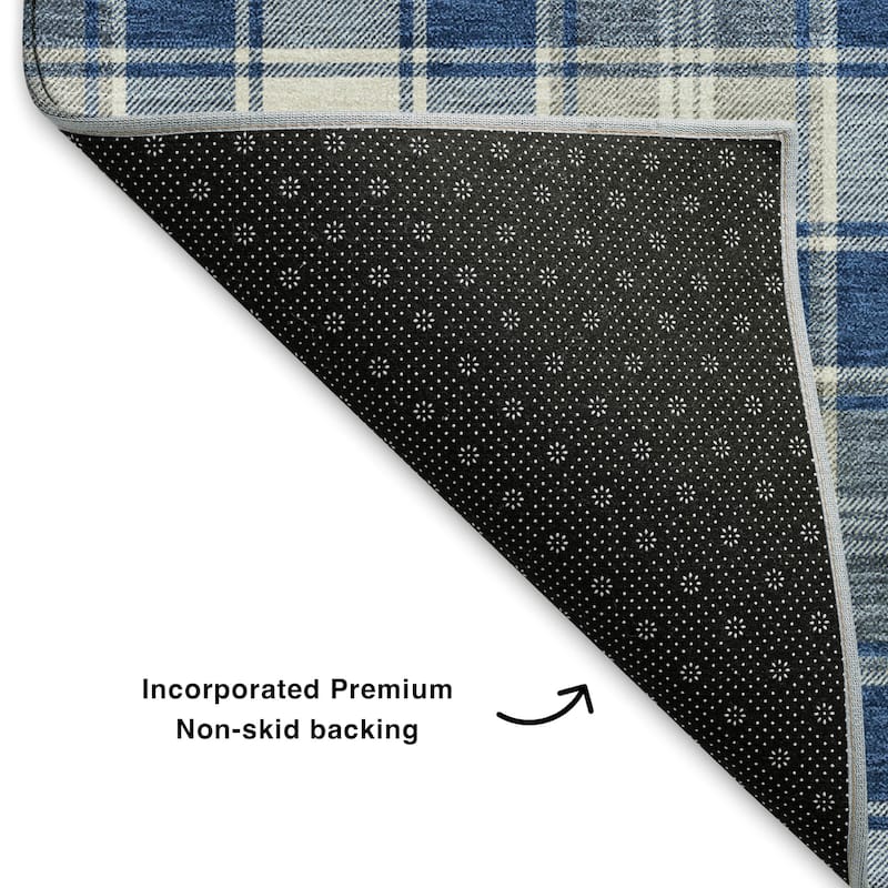 Premium Washable Super Soft Christmas Plaid Mayfield Rug