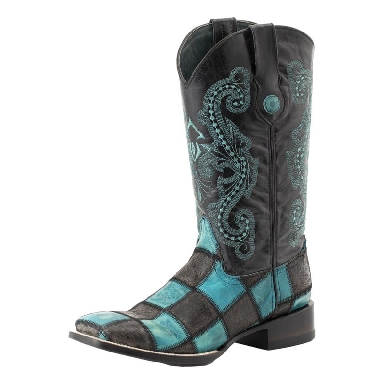 mens patchwork boots