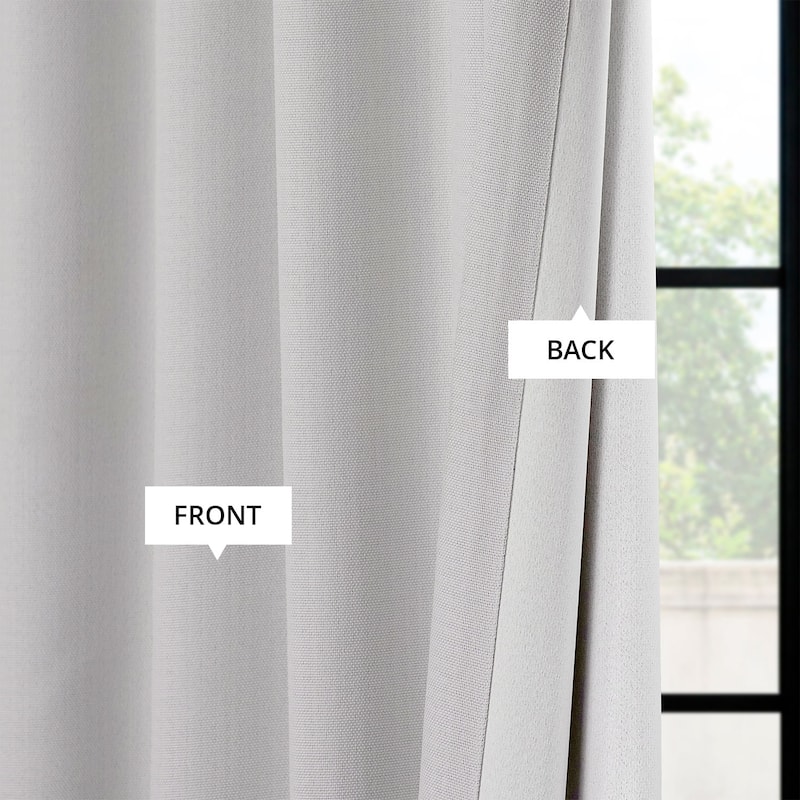 Exclusive Fabrics Textured Faux Linen Extra Wide Room Darkening Curtains for Bedroom & Living Room Curtains (1 Panel)