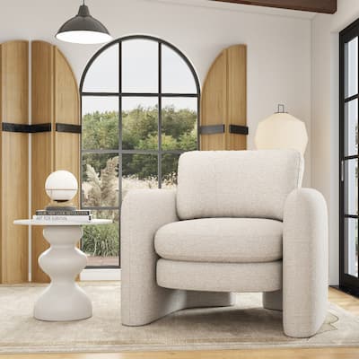 Upholstered Barrel Armchair