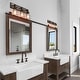 preview thumbnail 3 of 9, Ino Farmhouse 3-Light Linear Bathroom Vanity Lights Wood Grain Wall Sconce - 21"L x 11.5"H x 6" D