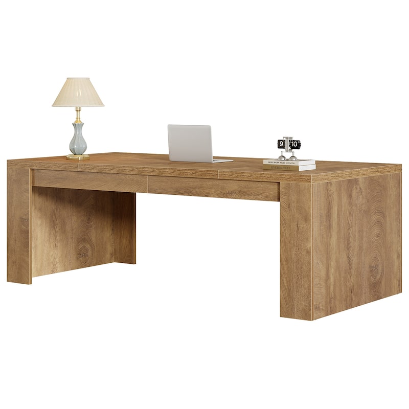 70.9" Wood Computer Desk, Executive Office Desk, Home Office Writing Workstation Business Accent Desk
