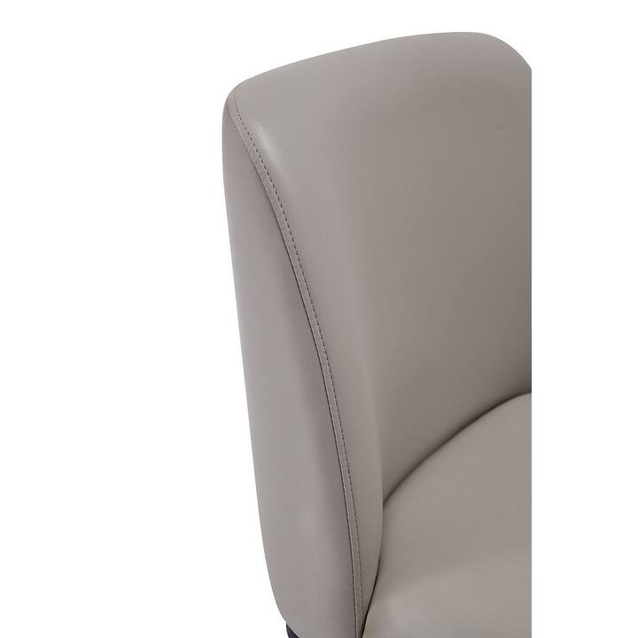 Manhattan Comfort Serena Faux Leather Dining Chair in Light Grey
