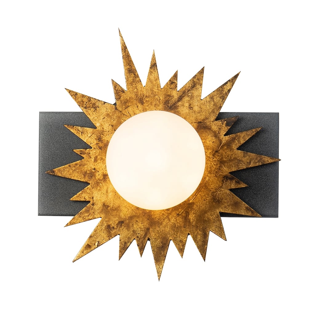 Sun Gold and Zinc 1-Lt Wall Sconce