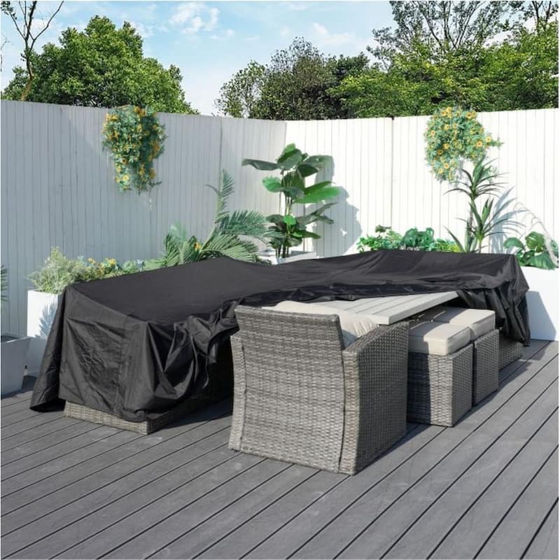 Patio Furniture Covers Waterproof, Outdoor Sectional Sofa Set , Patio Table and Chair Set Cover 106''L x 106''M x 28''H