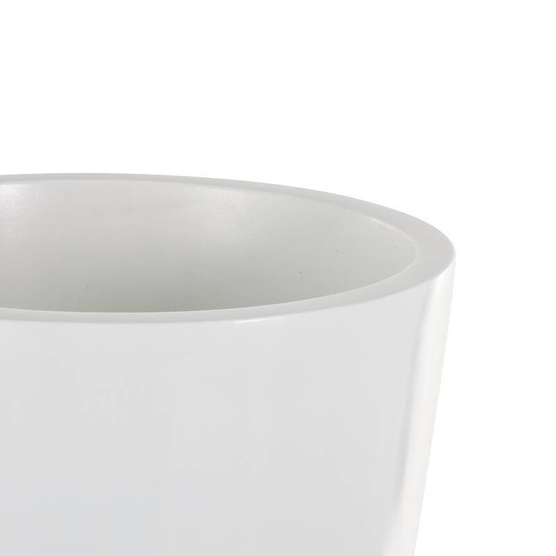 White Fiberglass Minimalistic Decorative Vase