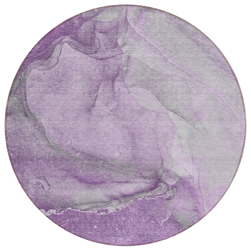 Machine Washable Indoor/ Outdoor Abstract Chantille Rug