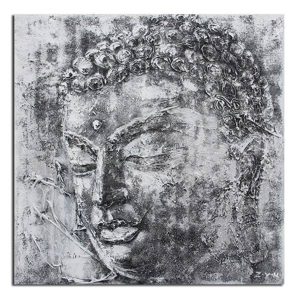 Shop Safavieh Art2008 39 3 X 39 3 Buddha Black And White
