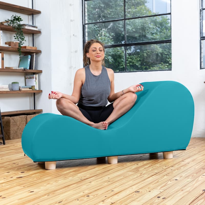 Avana Yoga Chaise Lounge w/ Maple Wood Feet