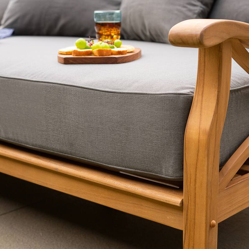 Cambridge Casual Lowell Teak Patio Daybed with Cushion