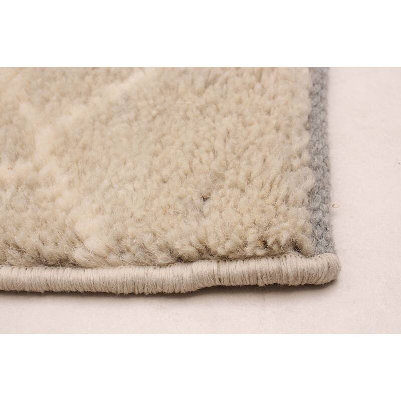 ECARPETGALLERY Hand-knotted Tangier Khaki Wool Rug - 2'11 x 11'10