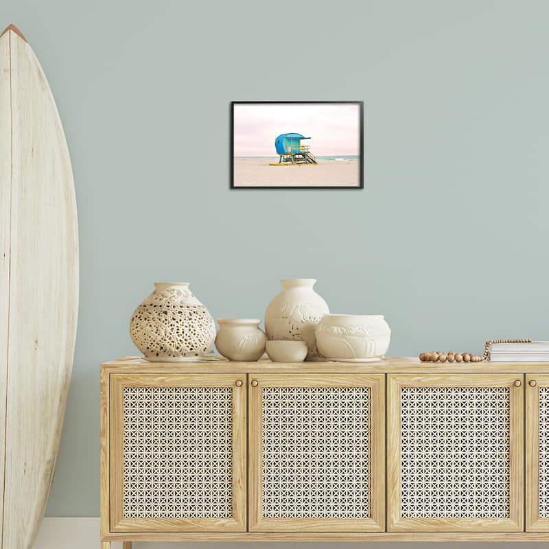 Stupell Summer Lifeguard Cabin Framed Giclee Art Design By Seven Trees Design