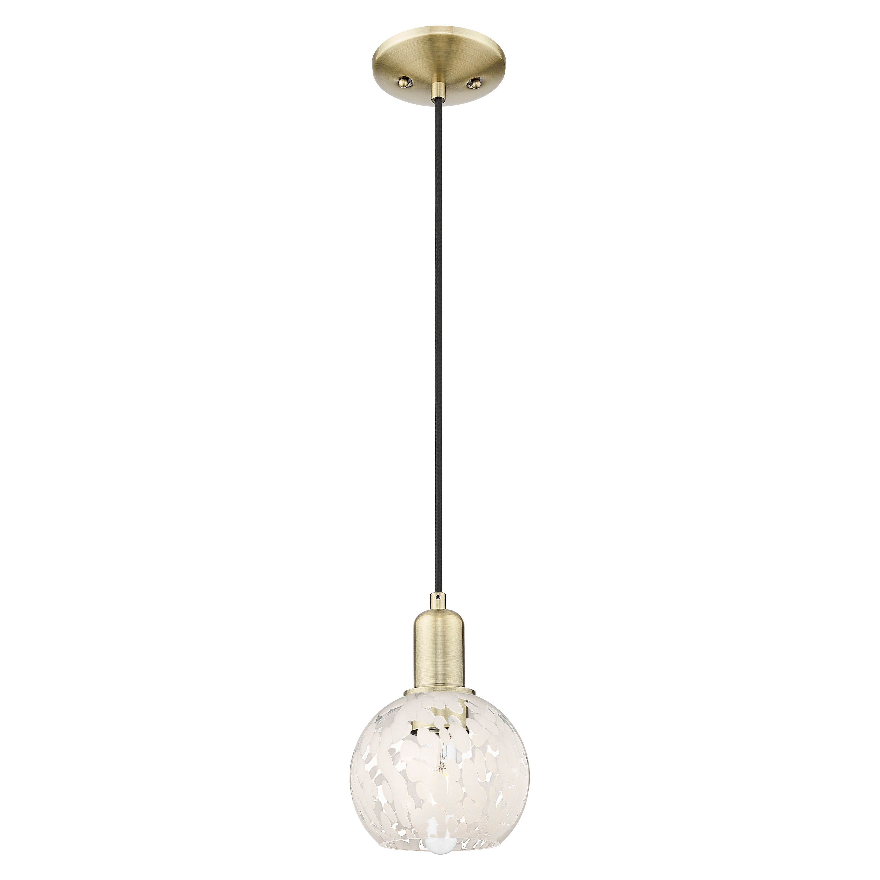 Innovations Lighting Endless Possibilities Arcadia - White Mouchette - 1 Light 6" Cord Hung Mini Pendant