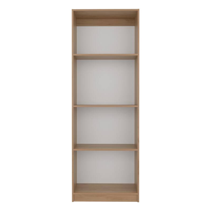 Anmytek 4-Shelf Modern Display Bookshelf Natural Oak for Living Room Office Bedroom