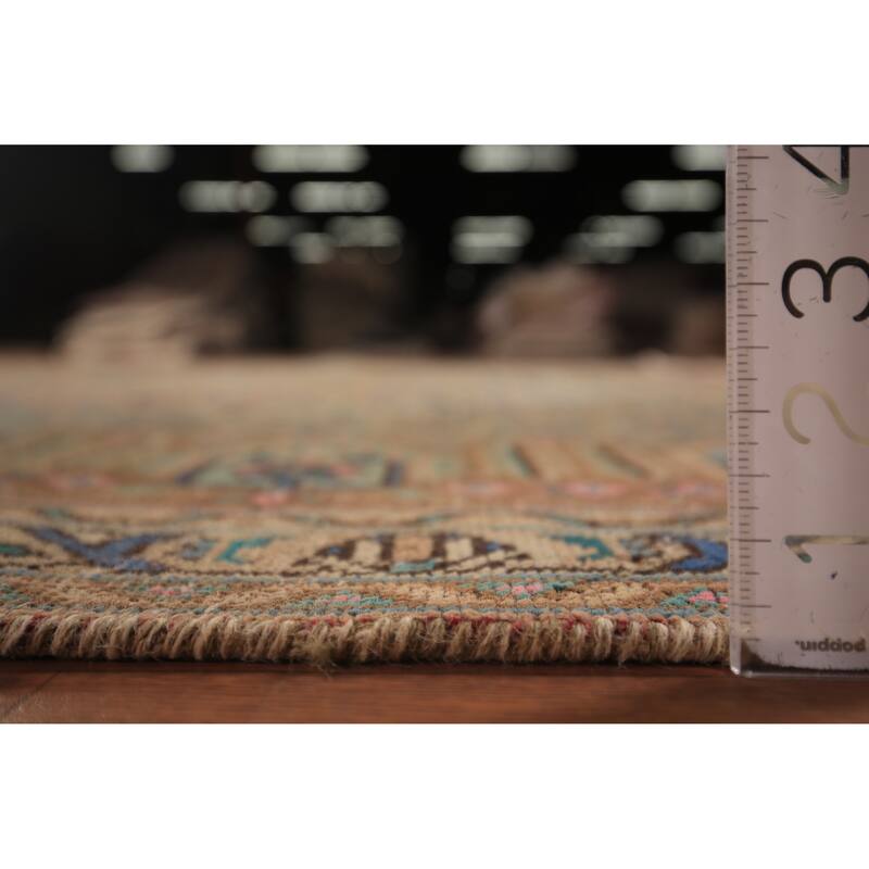 Geometric Tabriz Persian Vintage Area Rug Hand-Knotted Wool Carpet - 8'3" x 11'4"