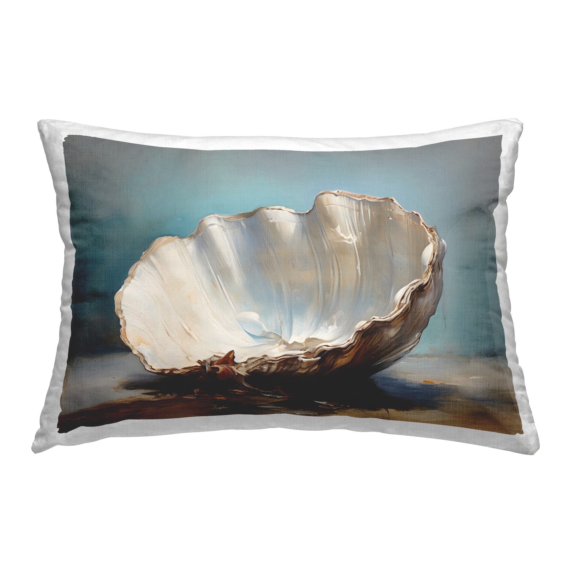 Stupell Neutral Shell Still Life Decorative Printed Throw Pillow Design by Petal Prints Design