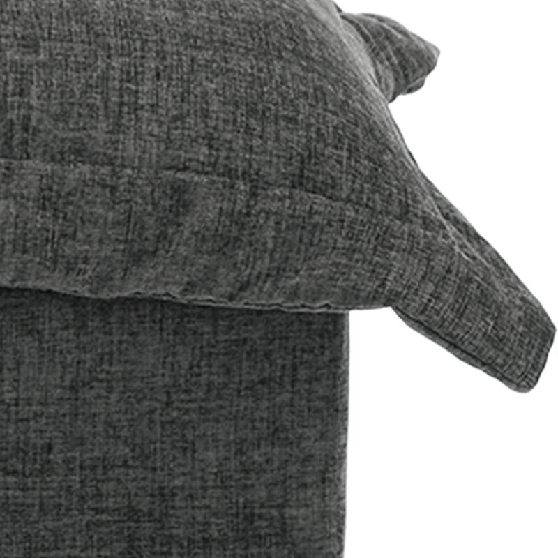 Modern Chenille Cloud Accent Ottoman