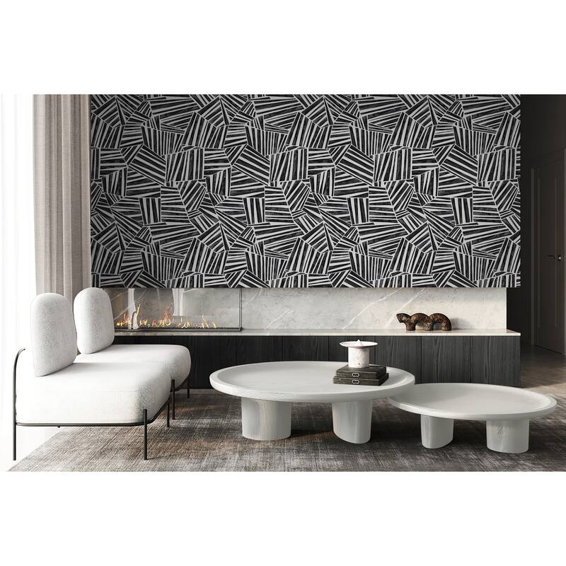 Seabrook Designs Alpi Geometric Non-Woven Unpasted Wallpaper