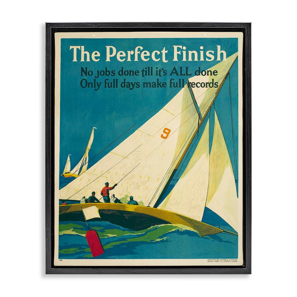 Stupell Perfect Finish Antique Sailors Framed Floater Canvas Wall Art Design By Marcus Jules