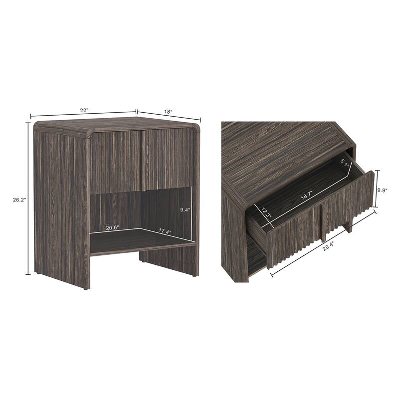 Novara 22 In 1 Drawer Bedroom Nightstand