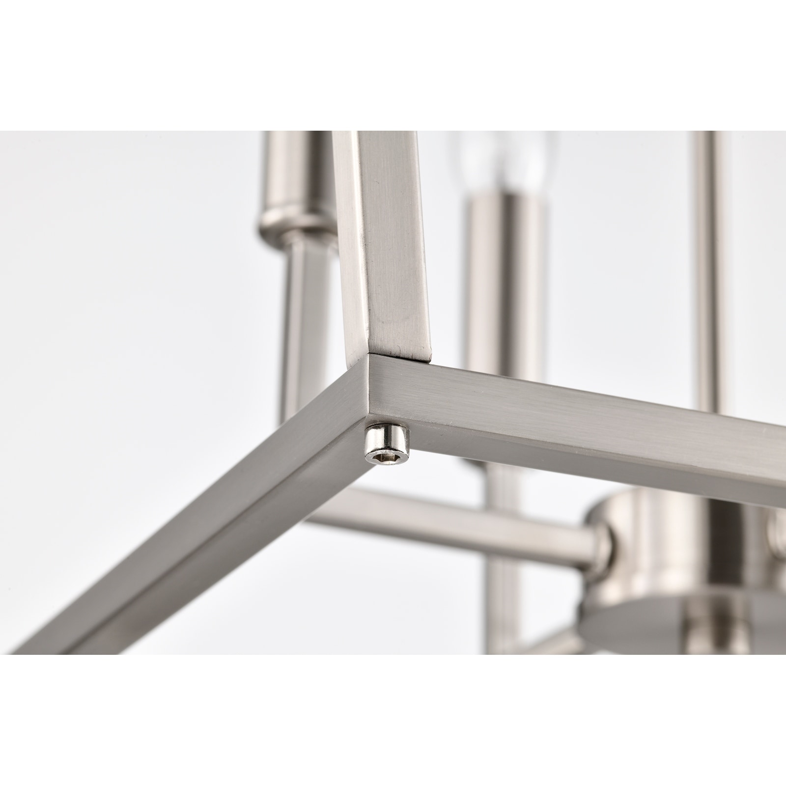 Brushed Nickel 4-Light Lantern Pendant 20 in. with Sleeve