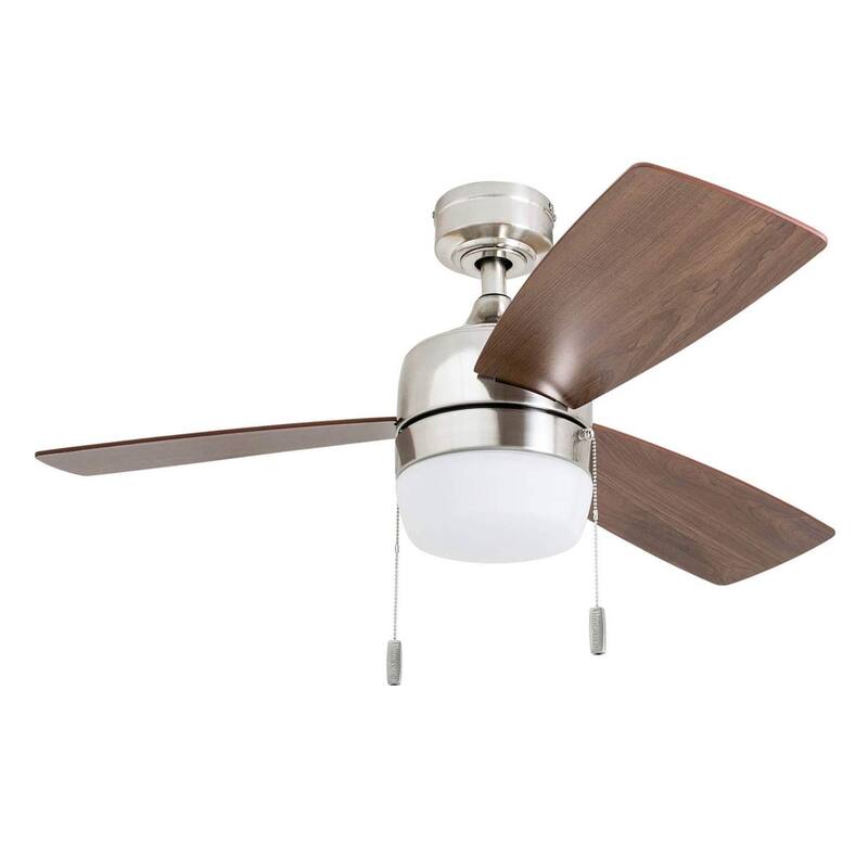 44" Honeywell Barcadero Matte Black Contemporary Indoor LED Ceiling Fan with Light, Pull Chain
