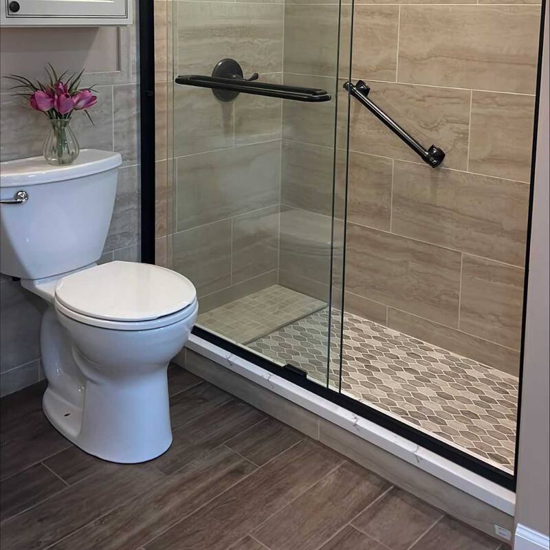 The Tile Life Recycled Serenity 1.75x2.88 Brown Matte Glass Hexagon Mosaic Wall & Backsplash Tile