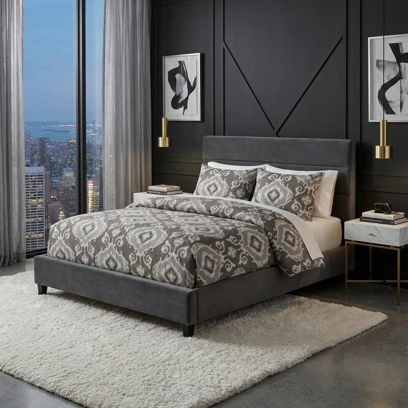 Magnolia Home Fashions Delhi Storm Duvet cover & shams Set